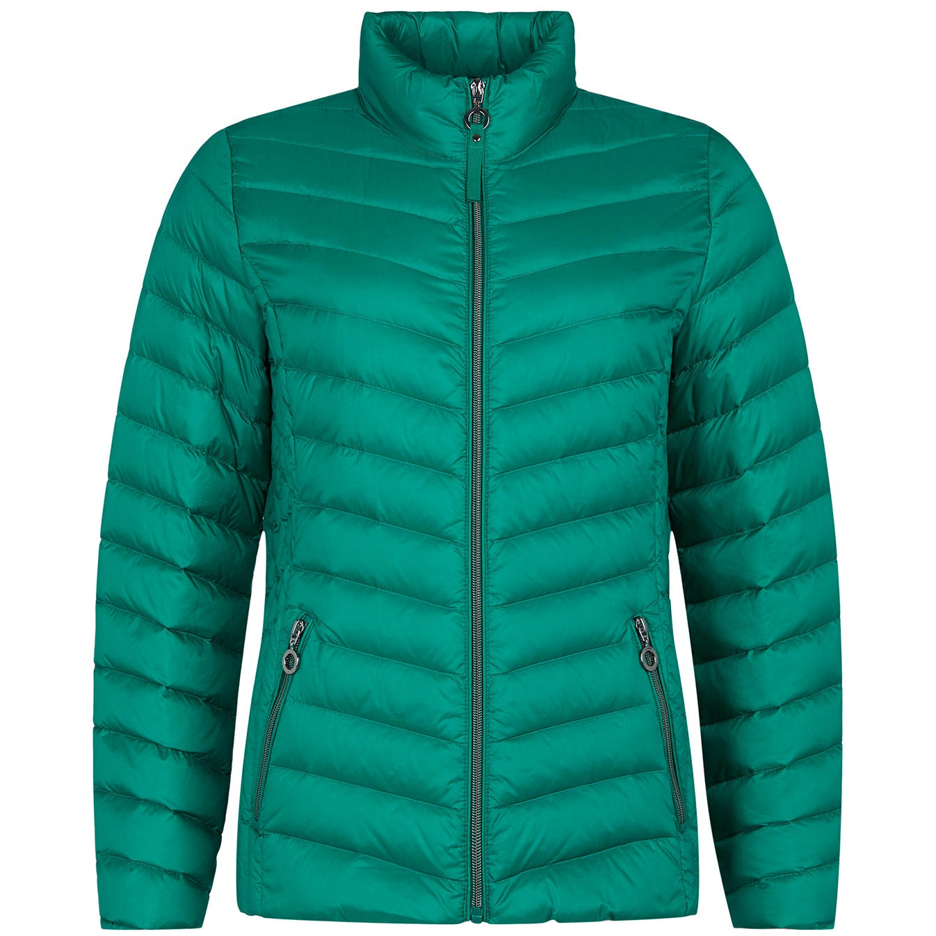 Frandsen Short Padded Jacket in Green - Wardrobe Plus