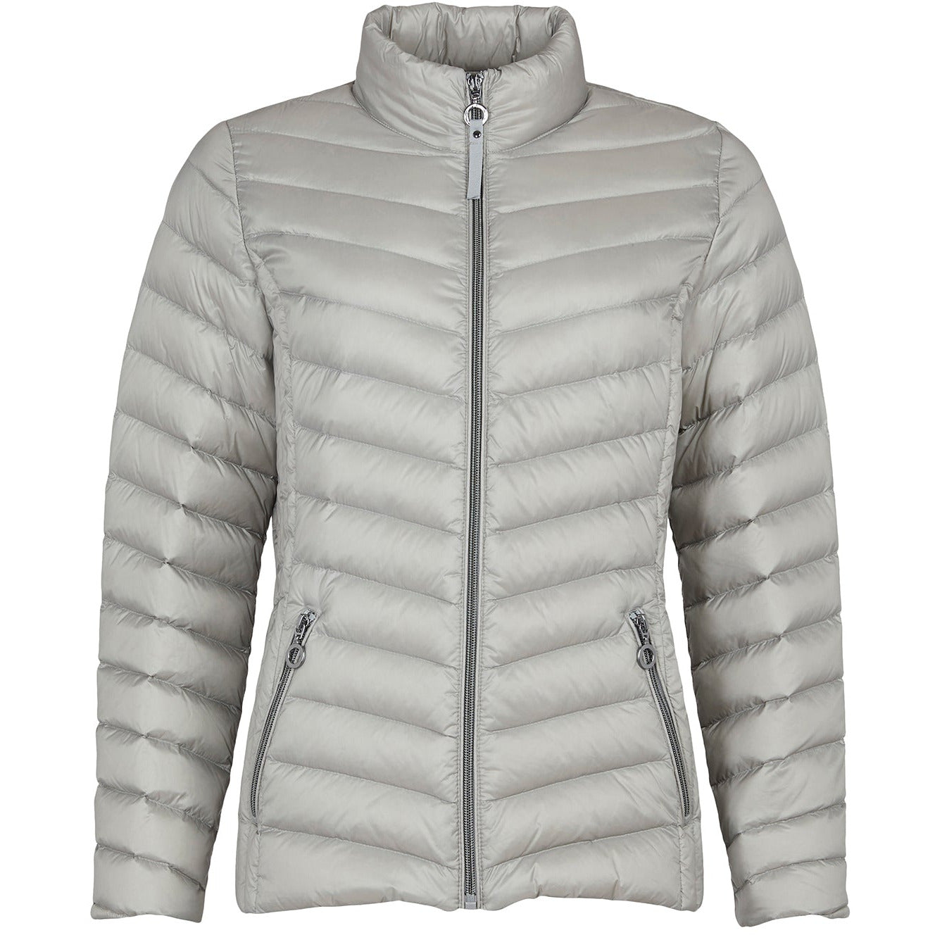 Frandsen Short Padded Jacket in Grey - Wardrobe Plus