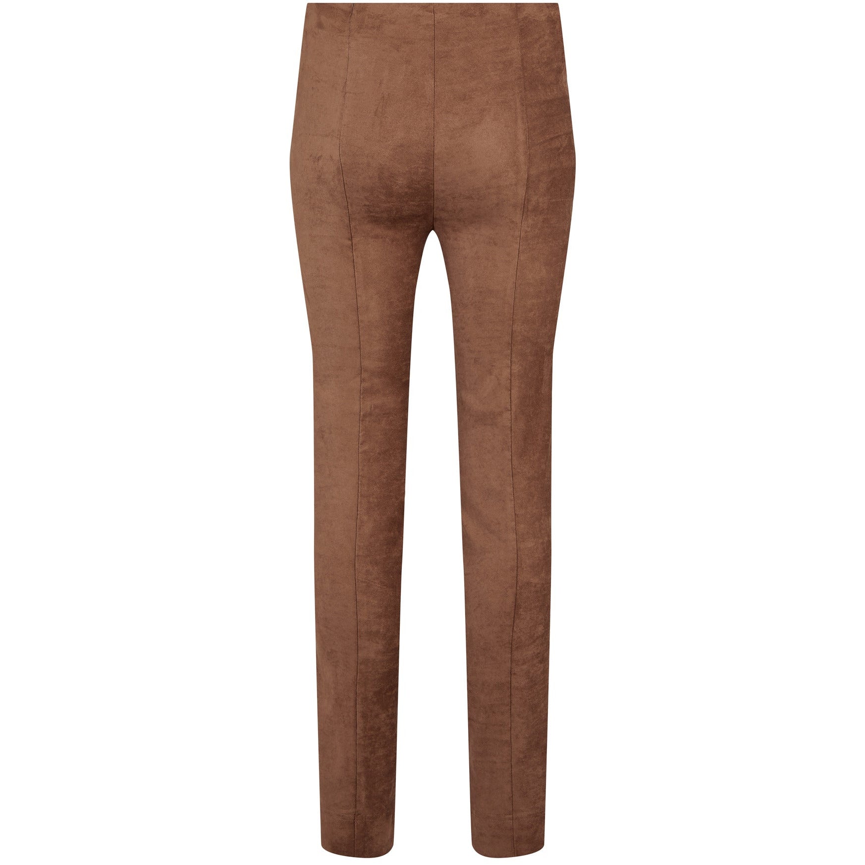 Robell Rose Suede Trousers in Brown - Wardrobe Plus