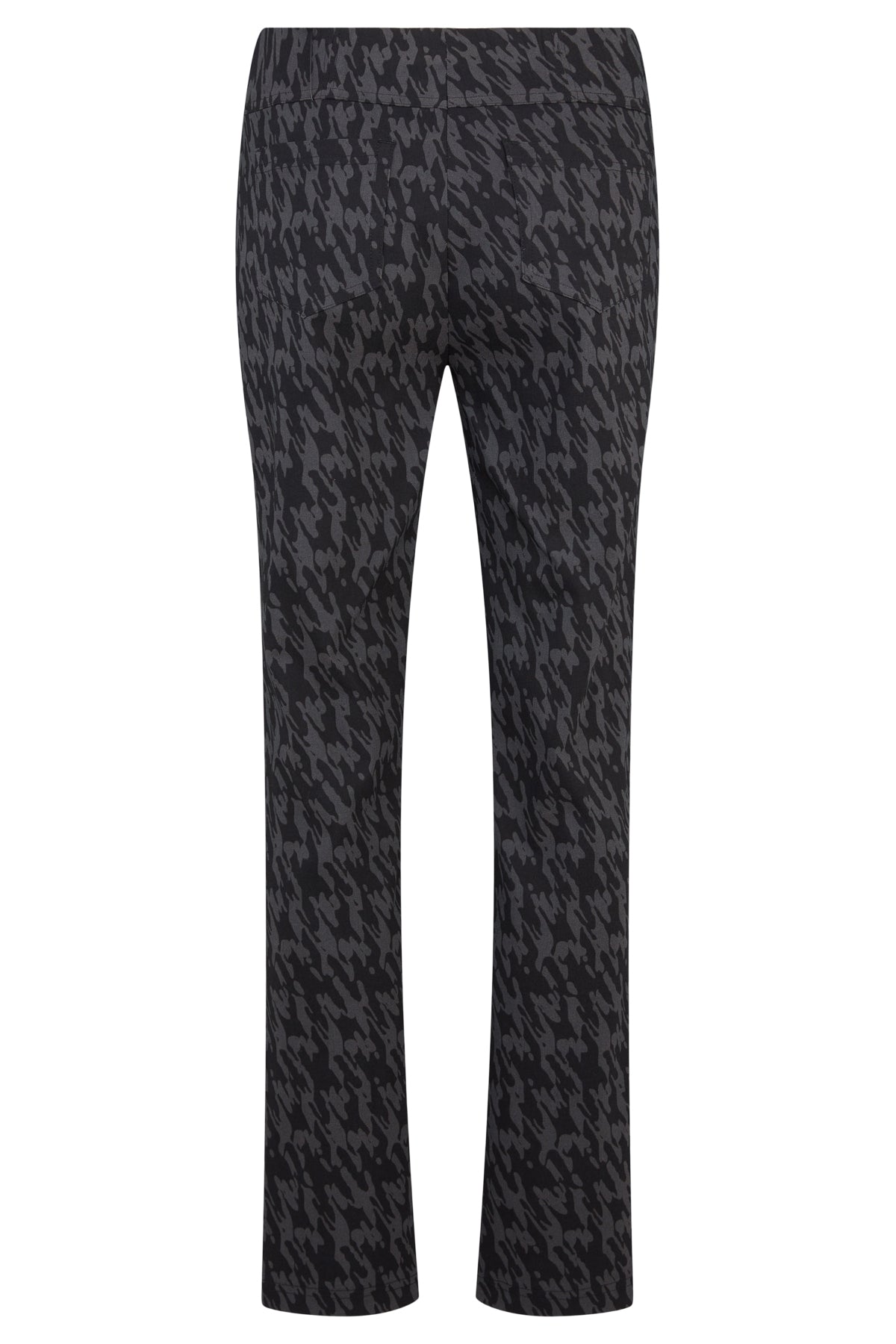 Robell 7/8ths Trousers in Grey Houndstooth