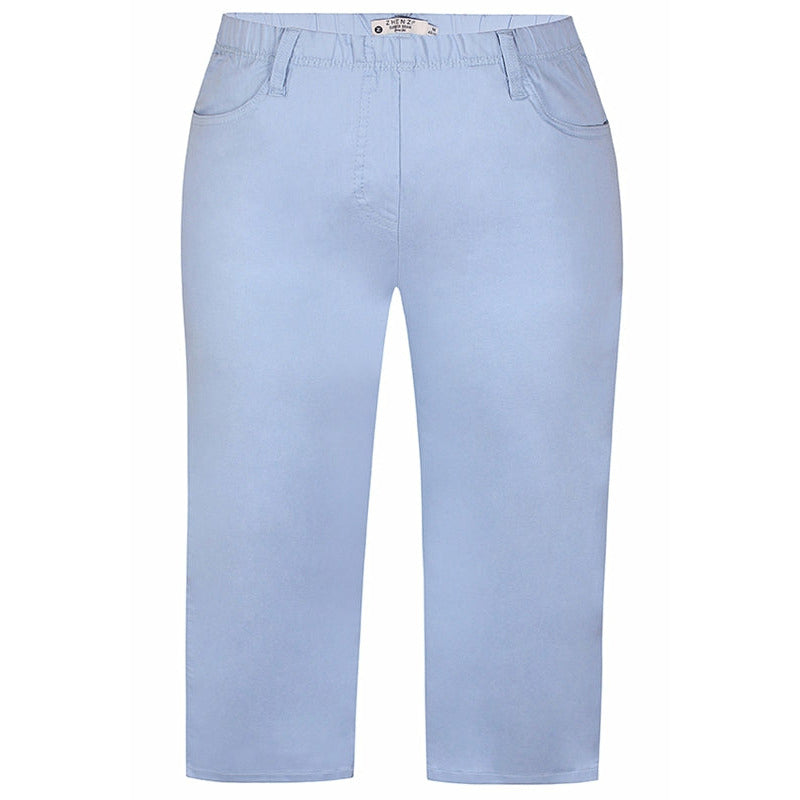 Zhenzi Capri Trousers in Blue - Wardrobe Plus