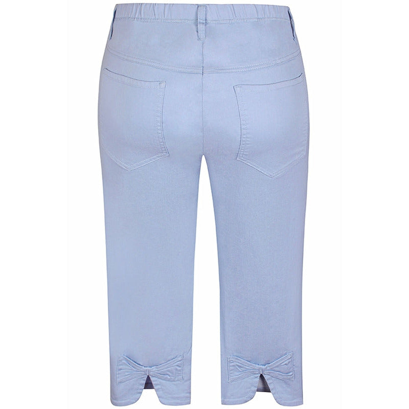 Zhenzi Capri Trousers in Blue - Wardrobe Plus