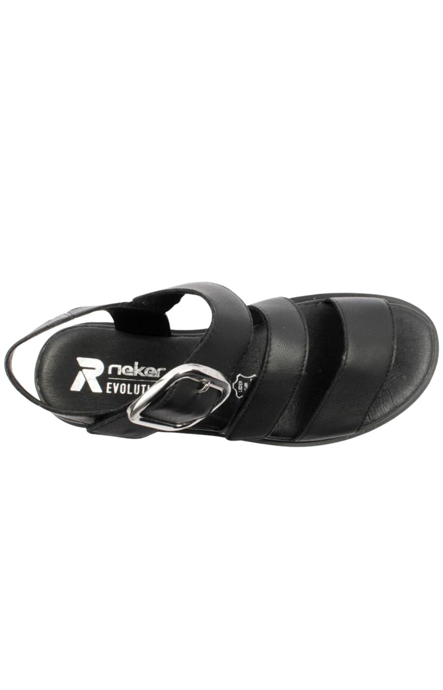 Rieker Black Strapped Sandal