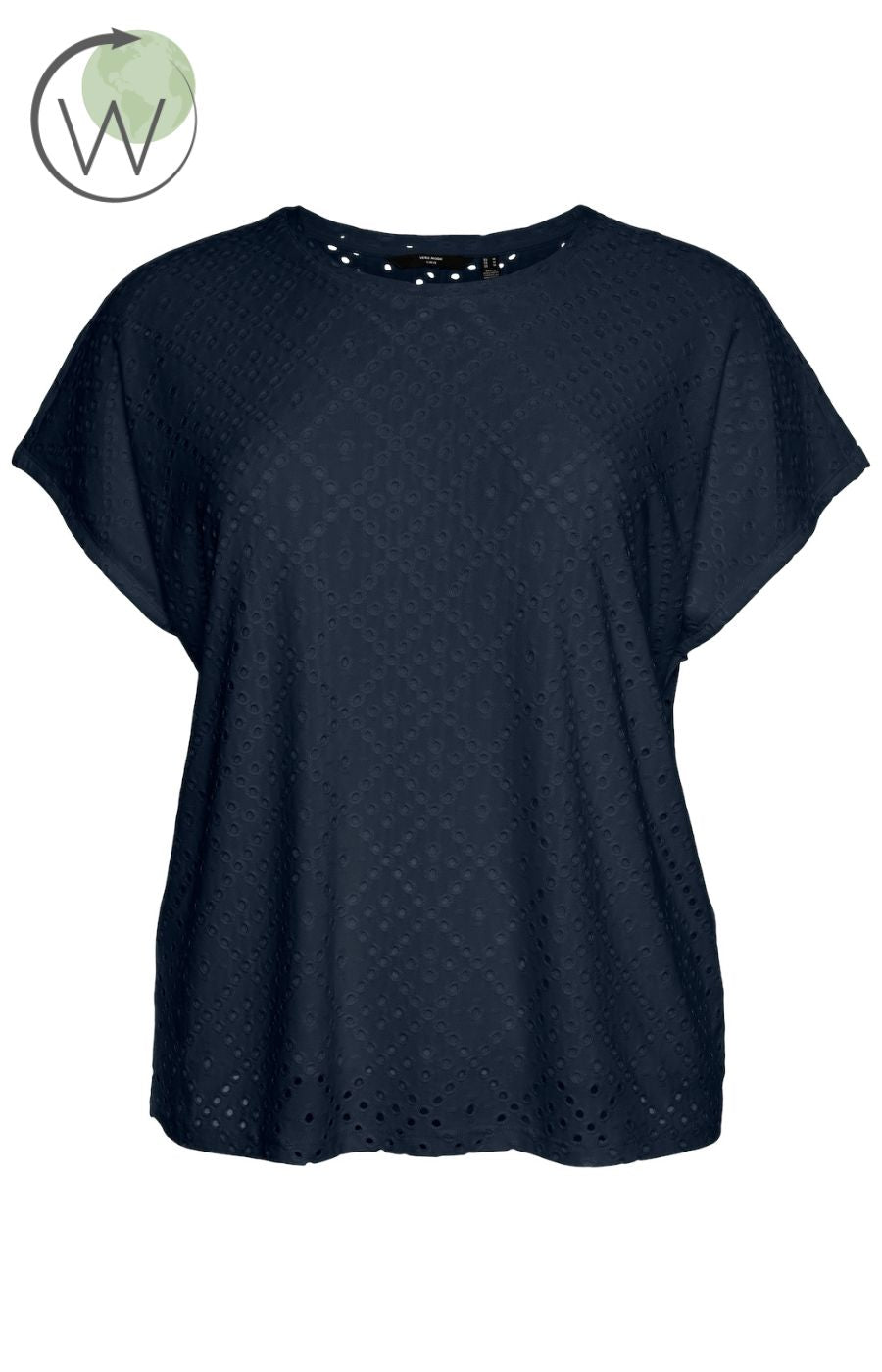 Vero Moda Curve Tassa Top in Navy