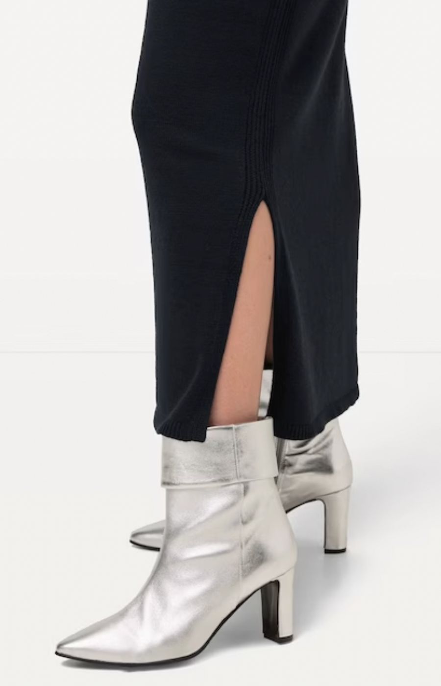 Ulla Popken Knitted Skirt in Navy