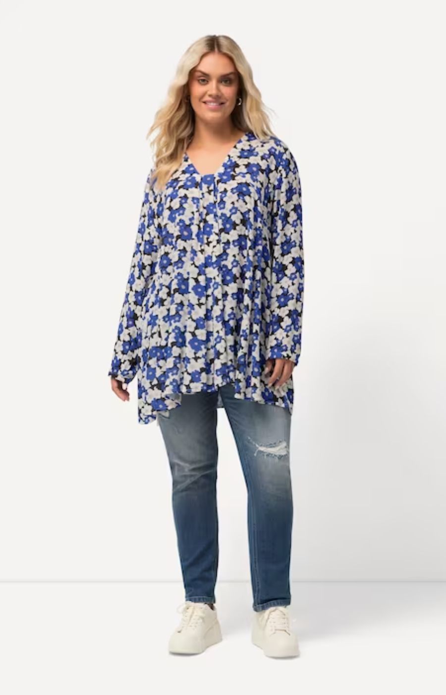 Ulla Popken Flowing Floral Blouse