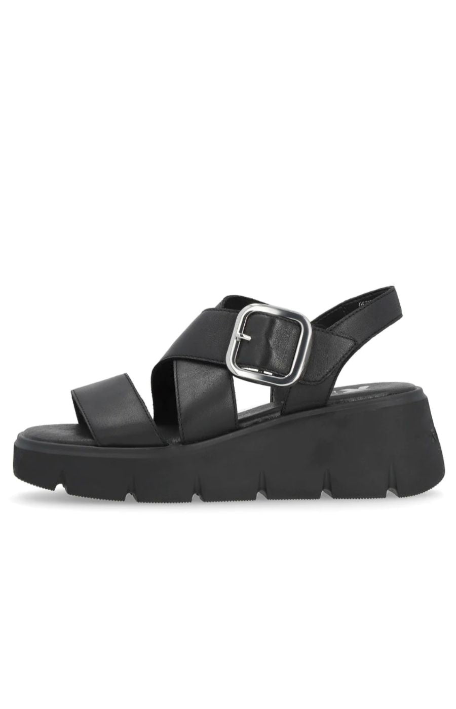 Rieker Black Criss Cross Sandal