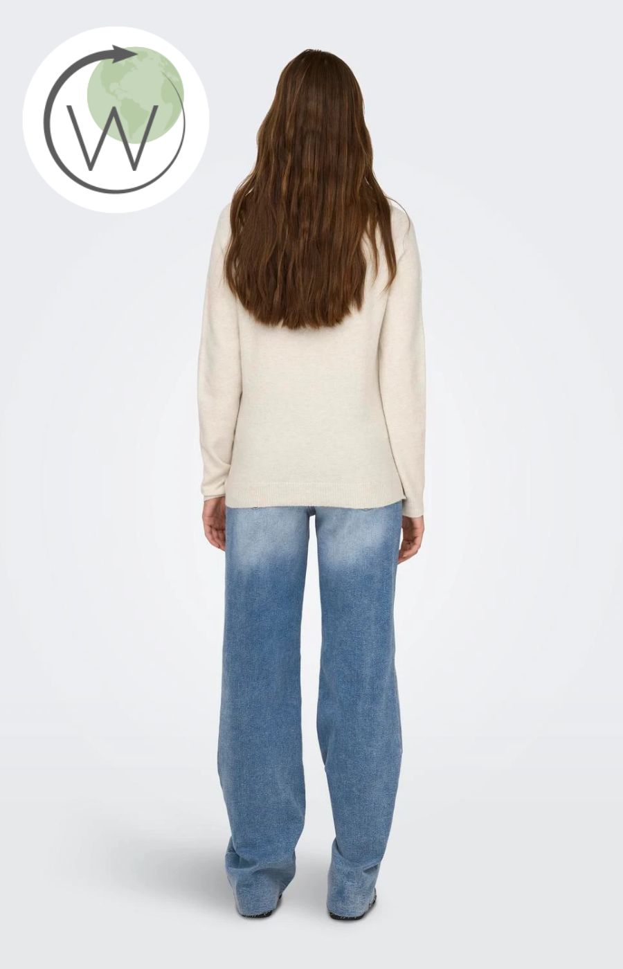 Only Carmakoma Rica Knit Jumper in Cream