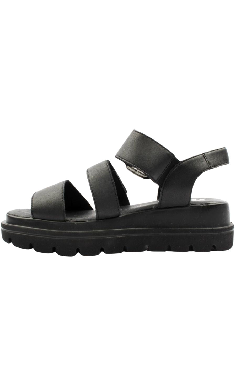 Rieker Black Strapped Sandal