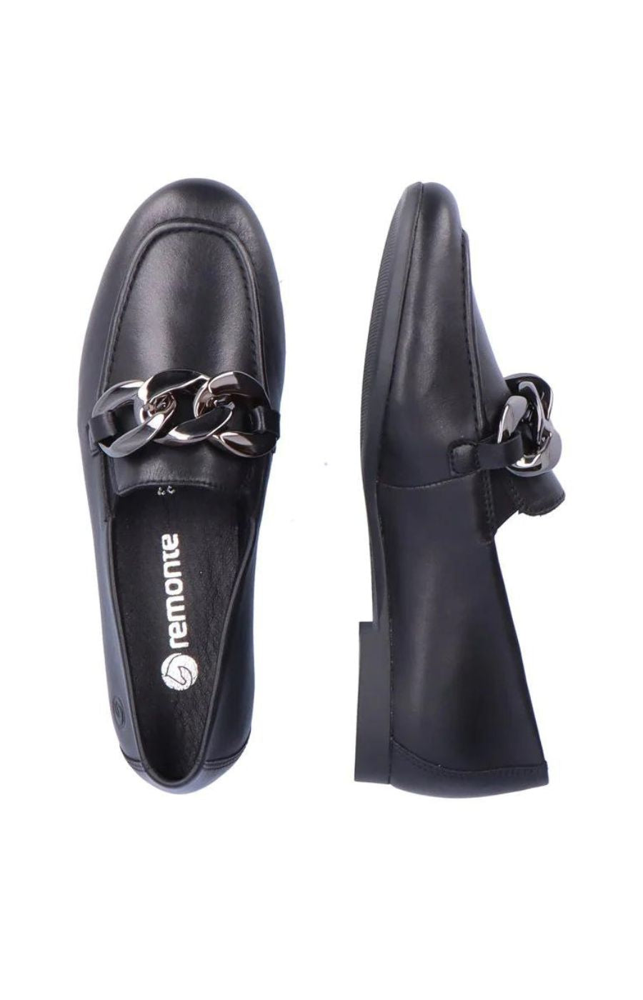 Remonte Chain Loafer in Black