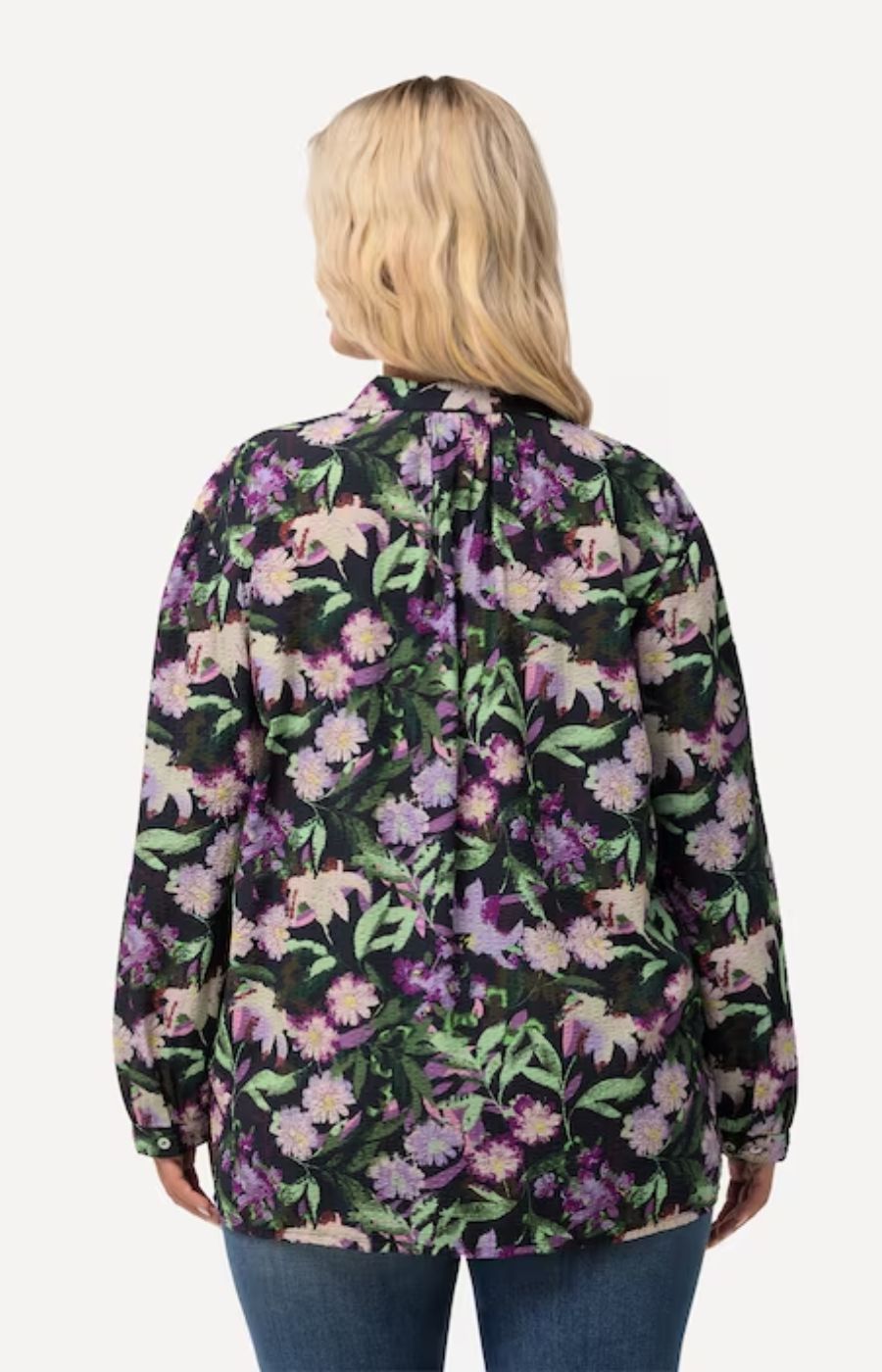 Ulla Popken Blouse in Flower Print