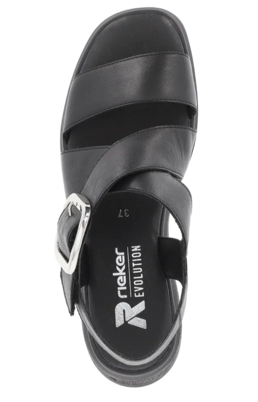 Rieker Black Criss Cross Sandal