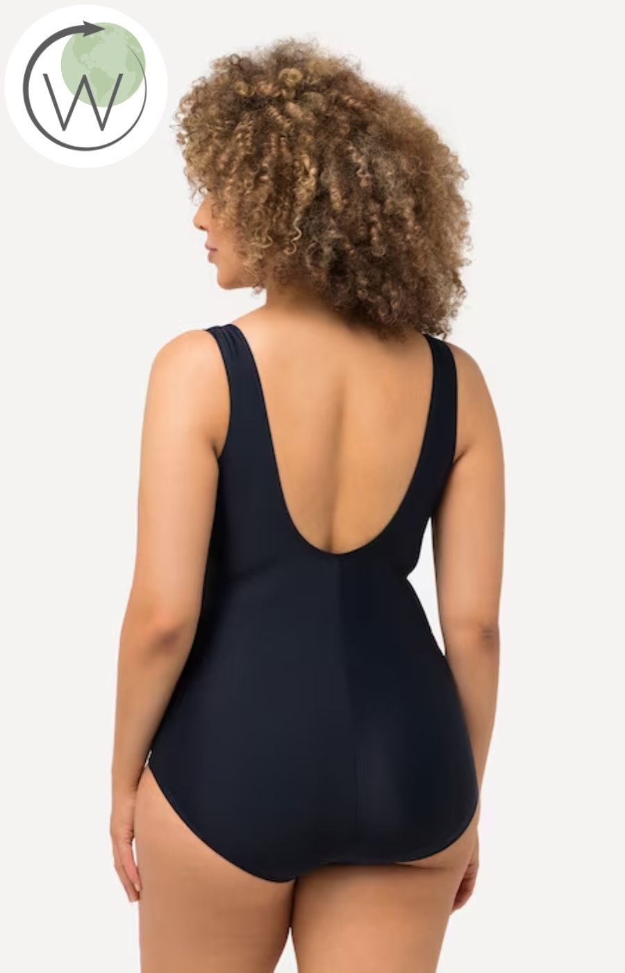 Ulla Popken Blue Scribble Swimsuit