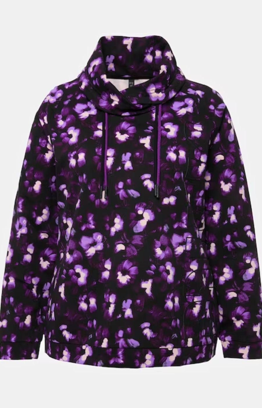 Ulla Popken Flower Print Cowl Neck Top