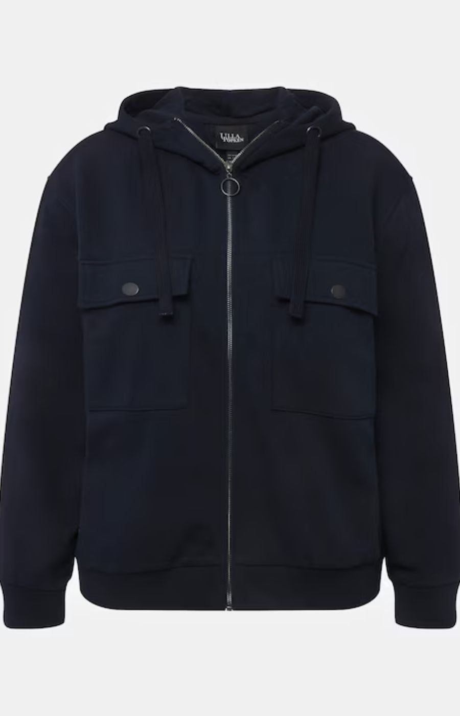 Ulla Popken Zip Hoodie in Navy