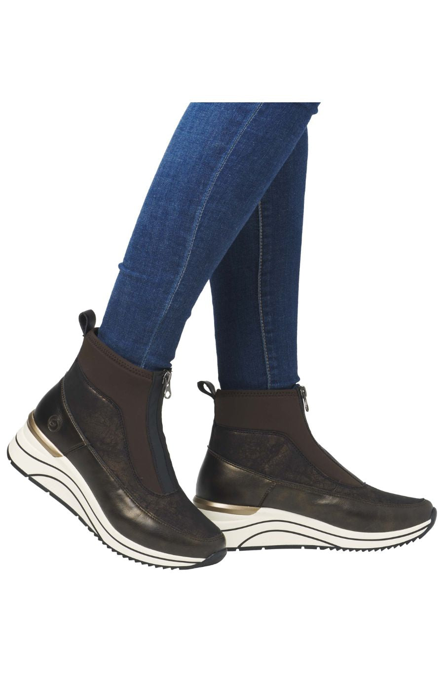 Remonte Brown Wedge Boot