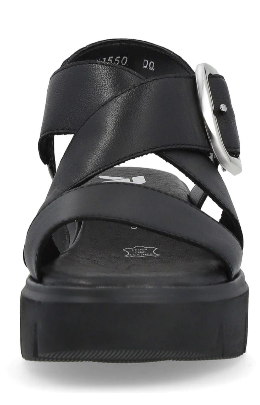 Rieker Black Criss Cross Sandal
