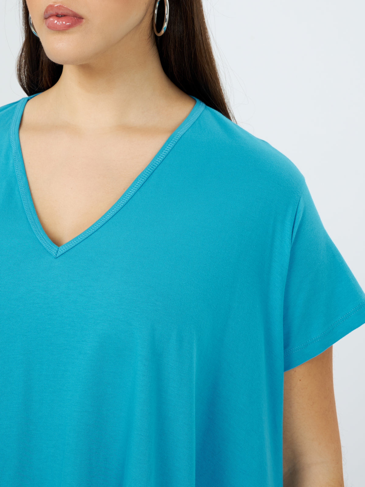 Mat Wide-Fit T-shirt in Blue - Wardrobe Plus