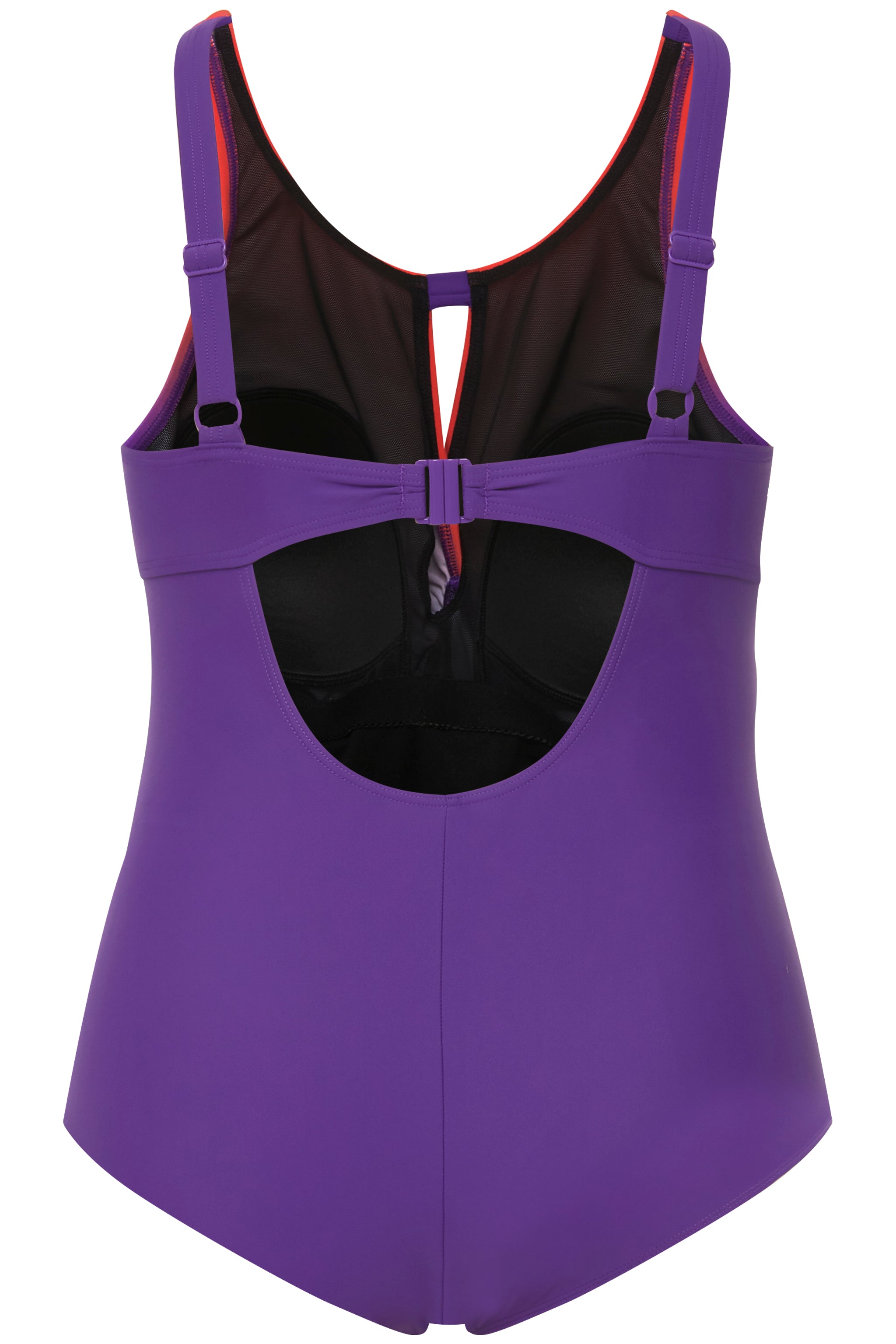 Ulla Popken Swimsuit in Purple & Orange