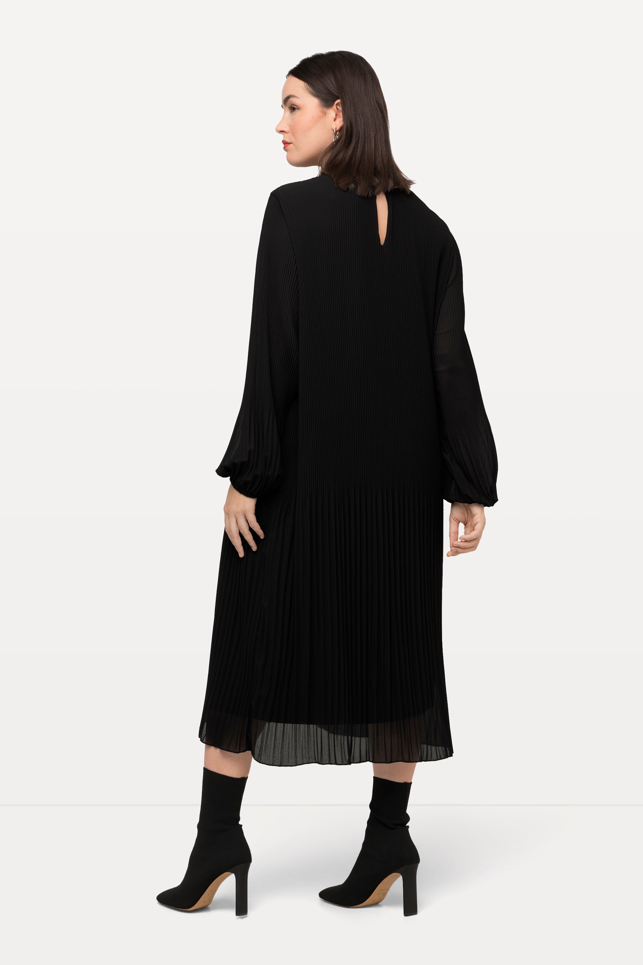 Ulla Popken Chiffon Black Dress