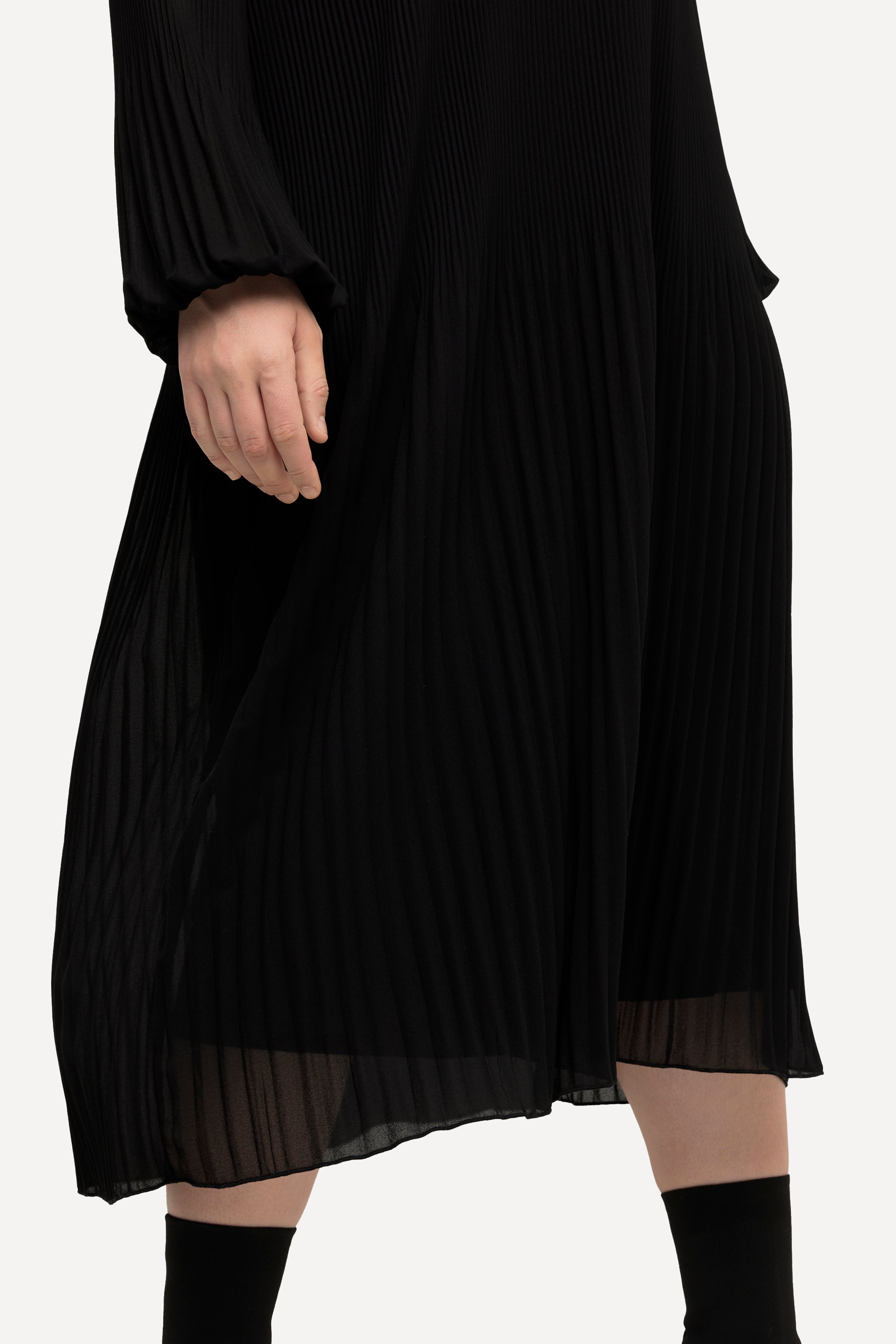 Ulla Popken Chiffon Black Dress