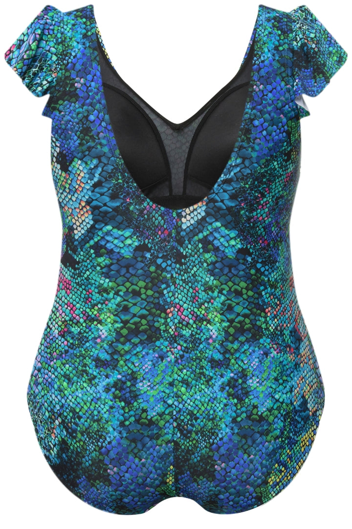 Ulla Popken Snake Print Swimsuit