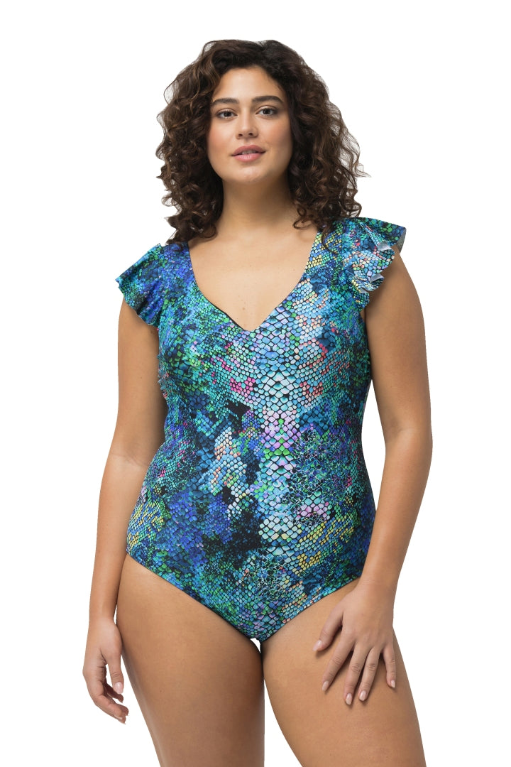 Ulla Popken Snake Print Swimsuit