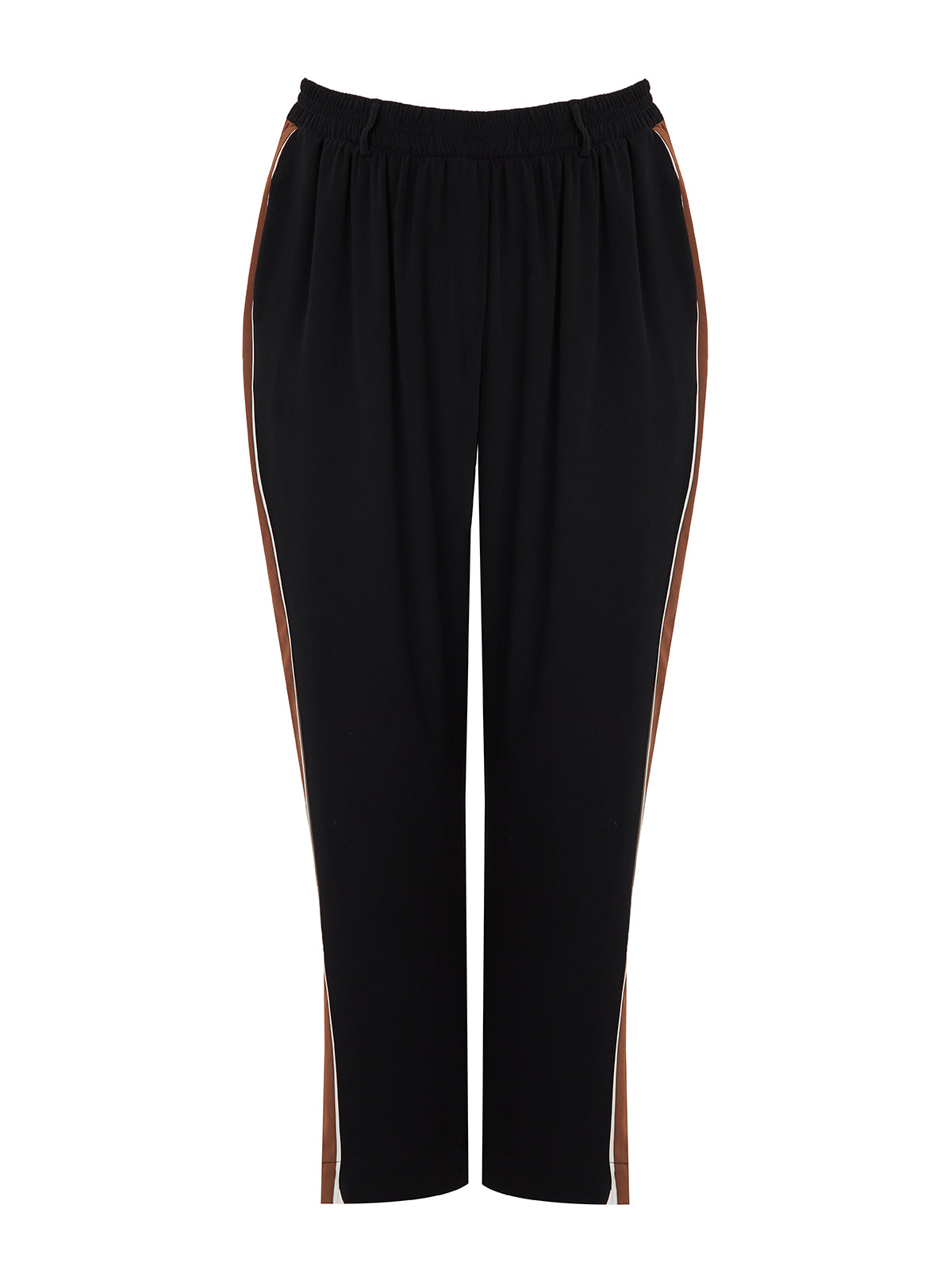 Mat Black and Brown Trousers