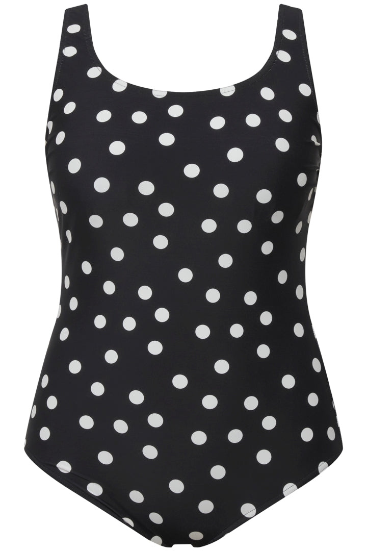 Ulla Popken Polka Dot Print Swimsuit