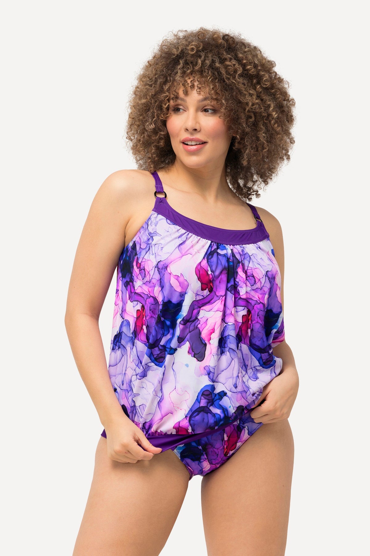 Ulla Popken Two Piece Swimsuit in Marble