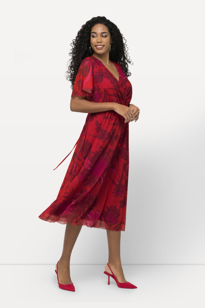 Ulla Popken Floral Red Dress