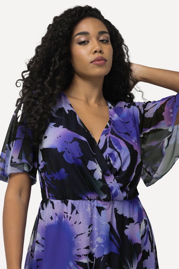 Ulla Popken Floral Purple Dress