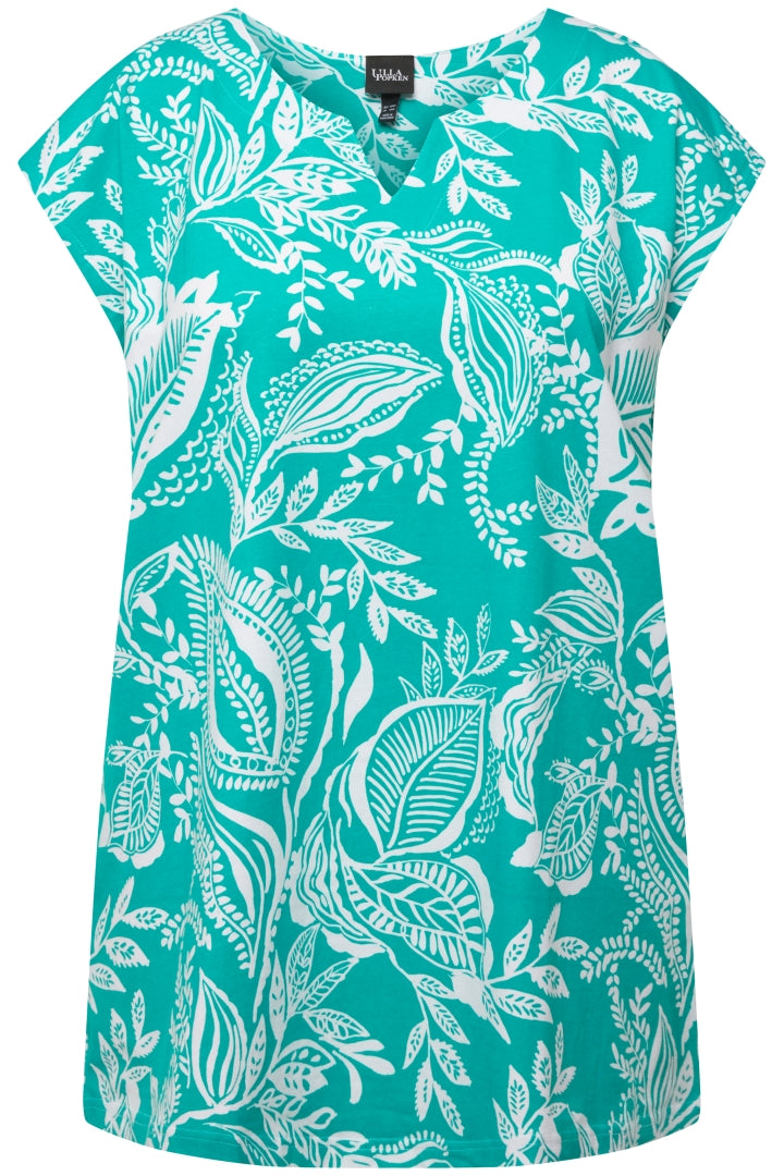Ulla Popken Leaf Top in Green