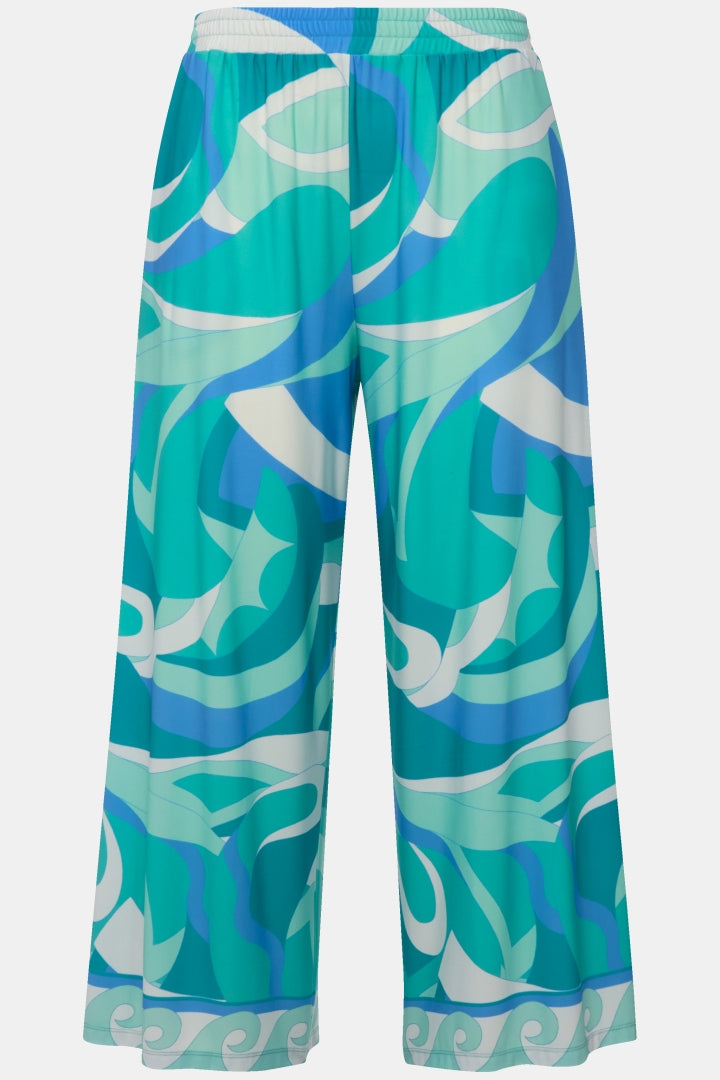 Ulla Popken Wide-Leg Culottes in Green