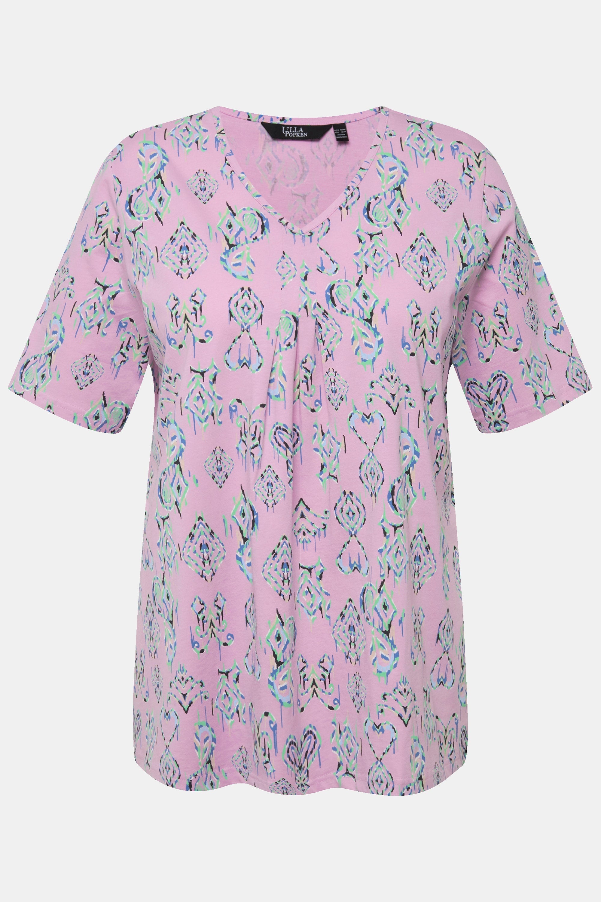 Ulla Popken Ikat Tee in Lilac