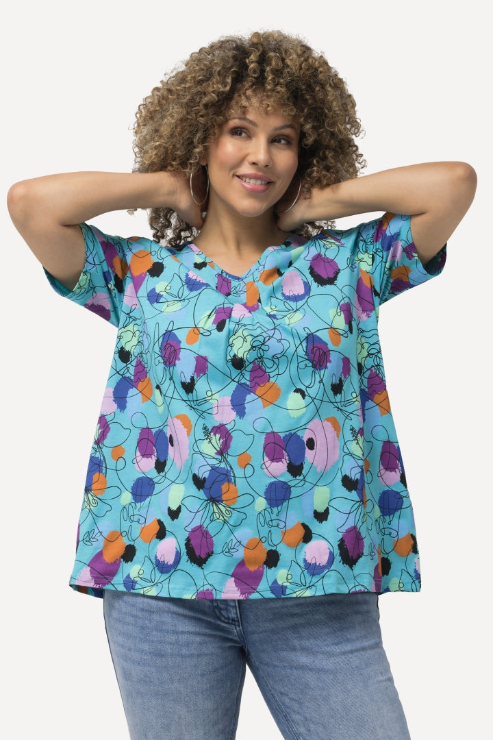 Ulla Popken Polka Dot Scribble T-Shirt