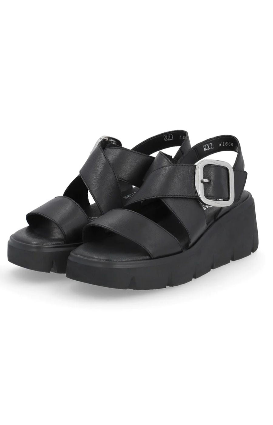 Rieker Black Criss Cross Sandal
