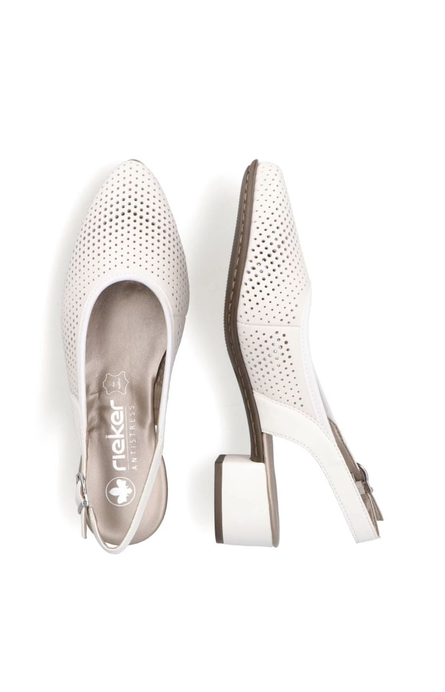 Rieker Slingback Pumps in White