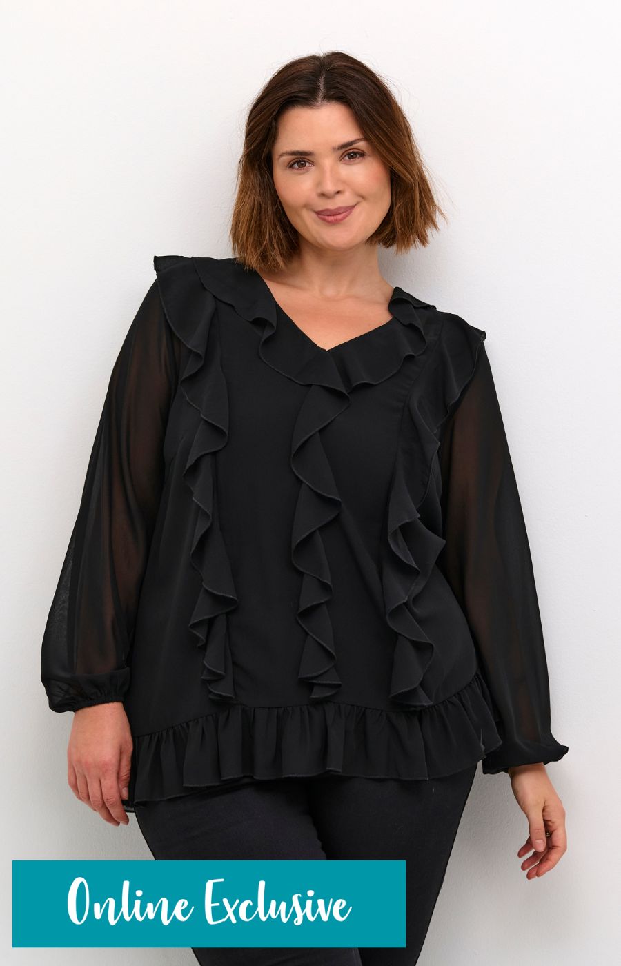 Kaffe Curve Ninni Blouse in Black
