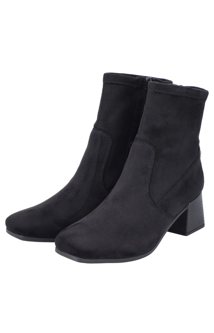Rieker Block Heel Ankle Boot in Black