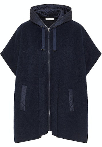 Barbara Lebek Sleeveless Poncho in Navy