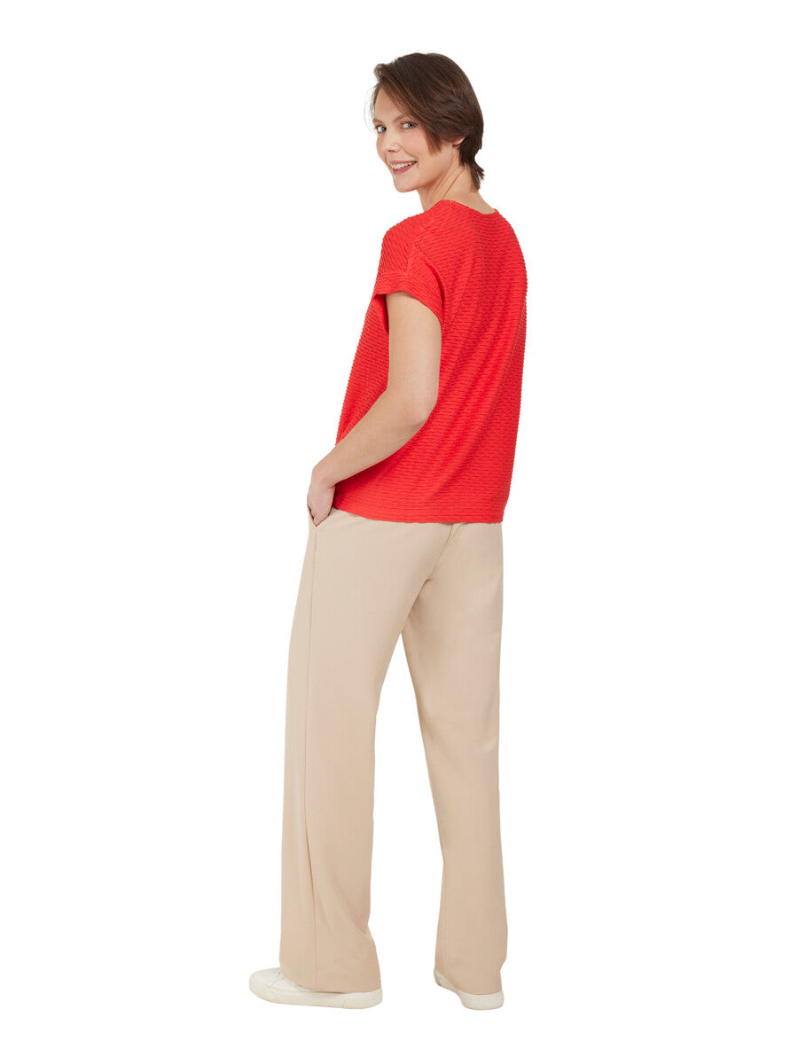 Brandtex Textured T-Shirt in Red