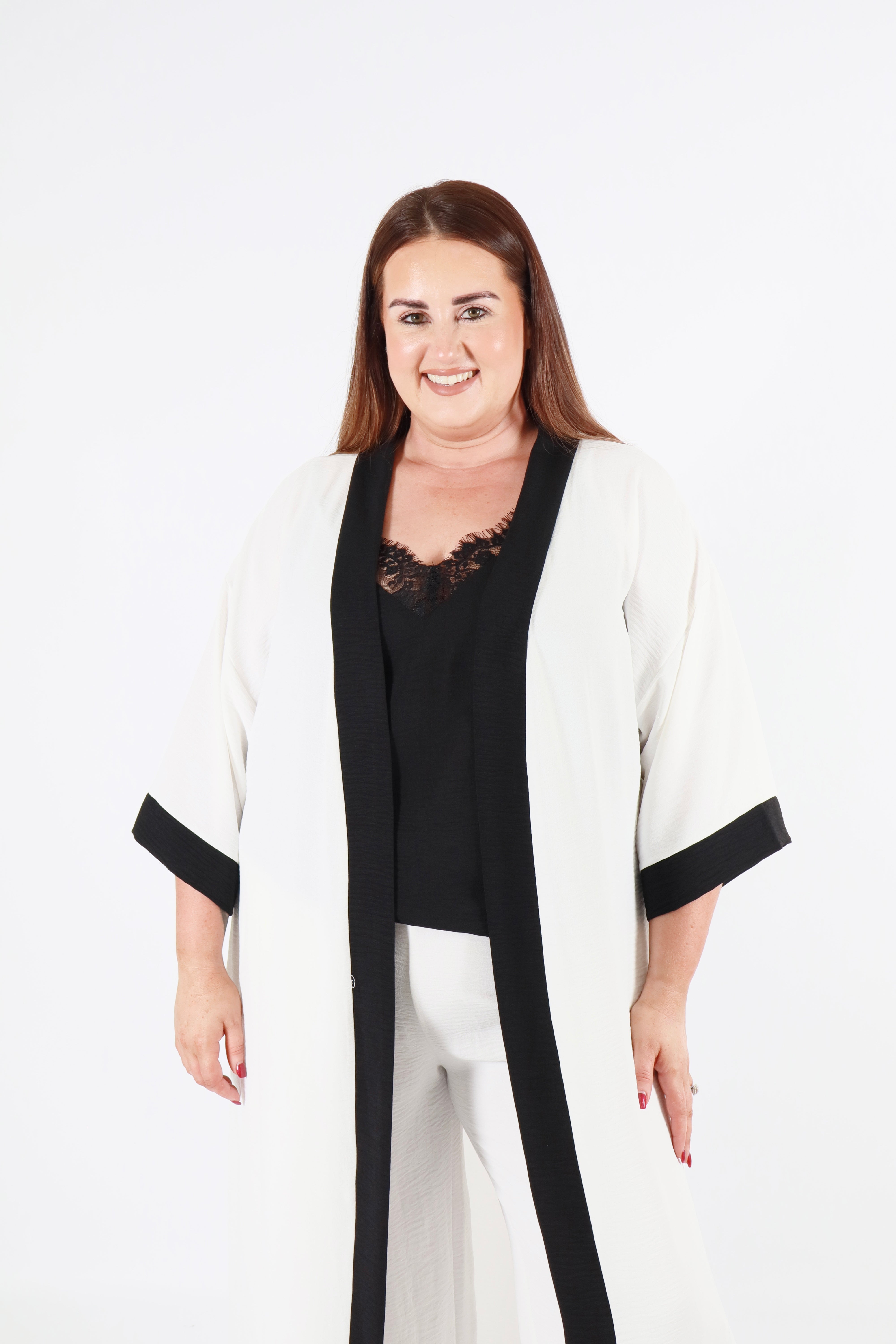 Curviss Longline Jacket in White