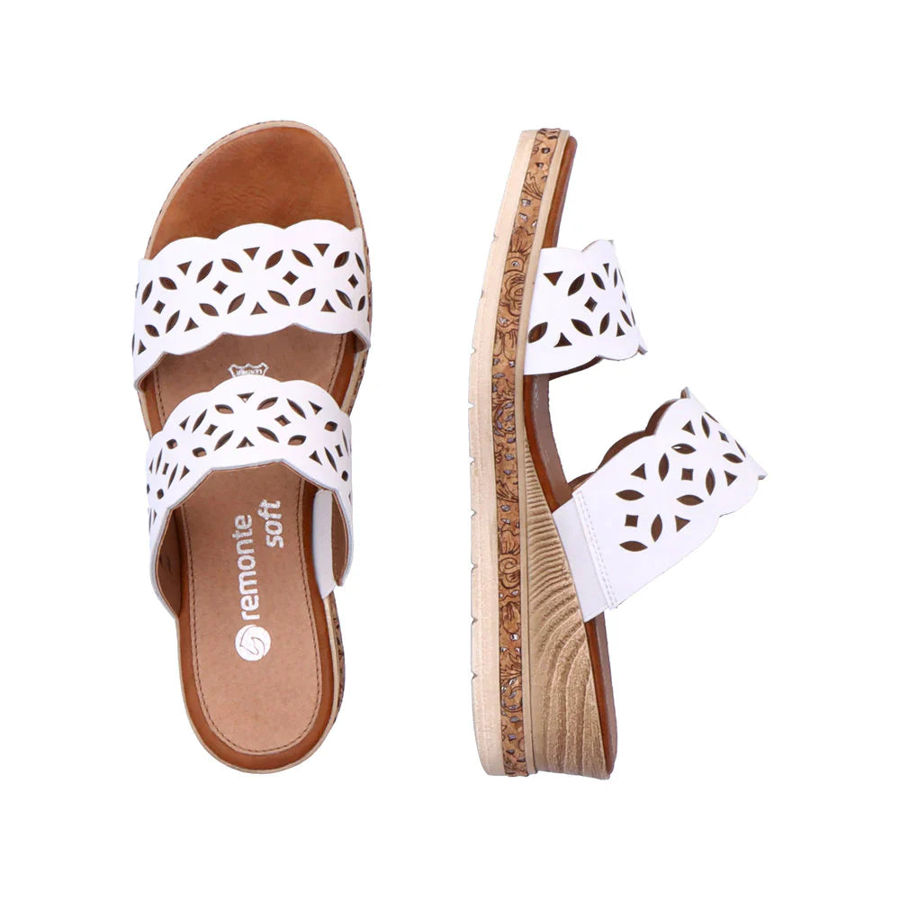 Remonte Mule Sandal in White