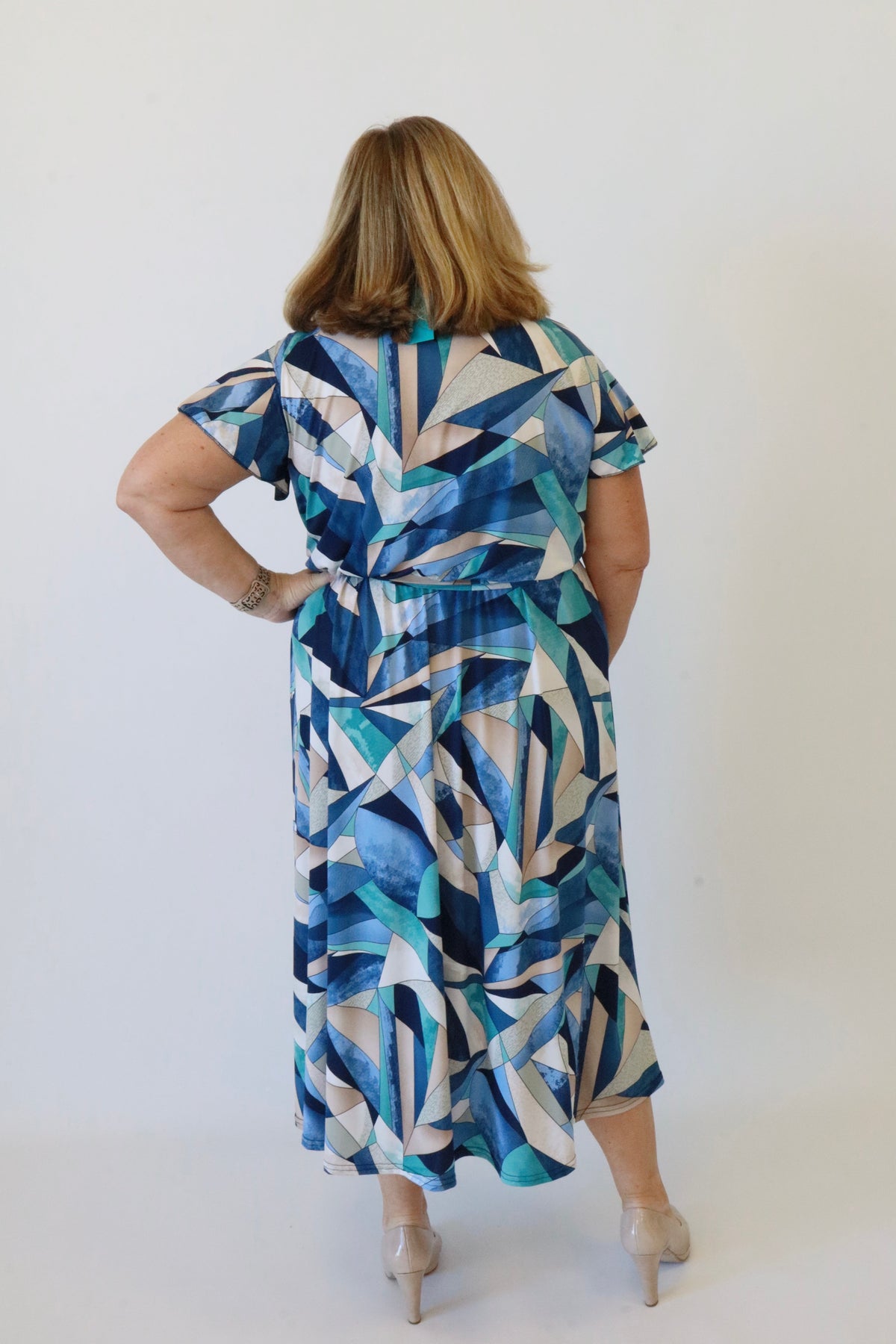 Dani Dress in Tropical Navy