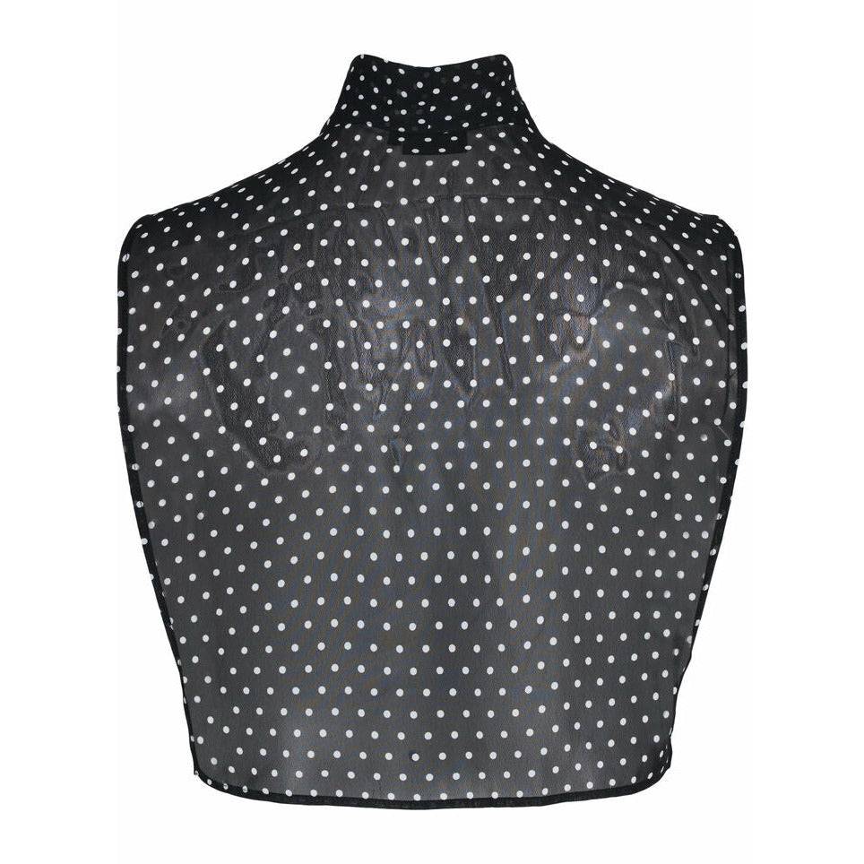 Zizzi Tie Detail Collar in Dotted Print - Wardrobe Plus