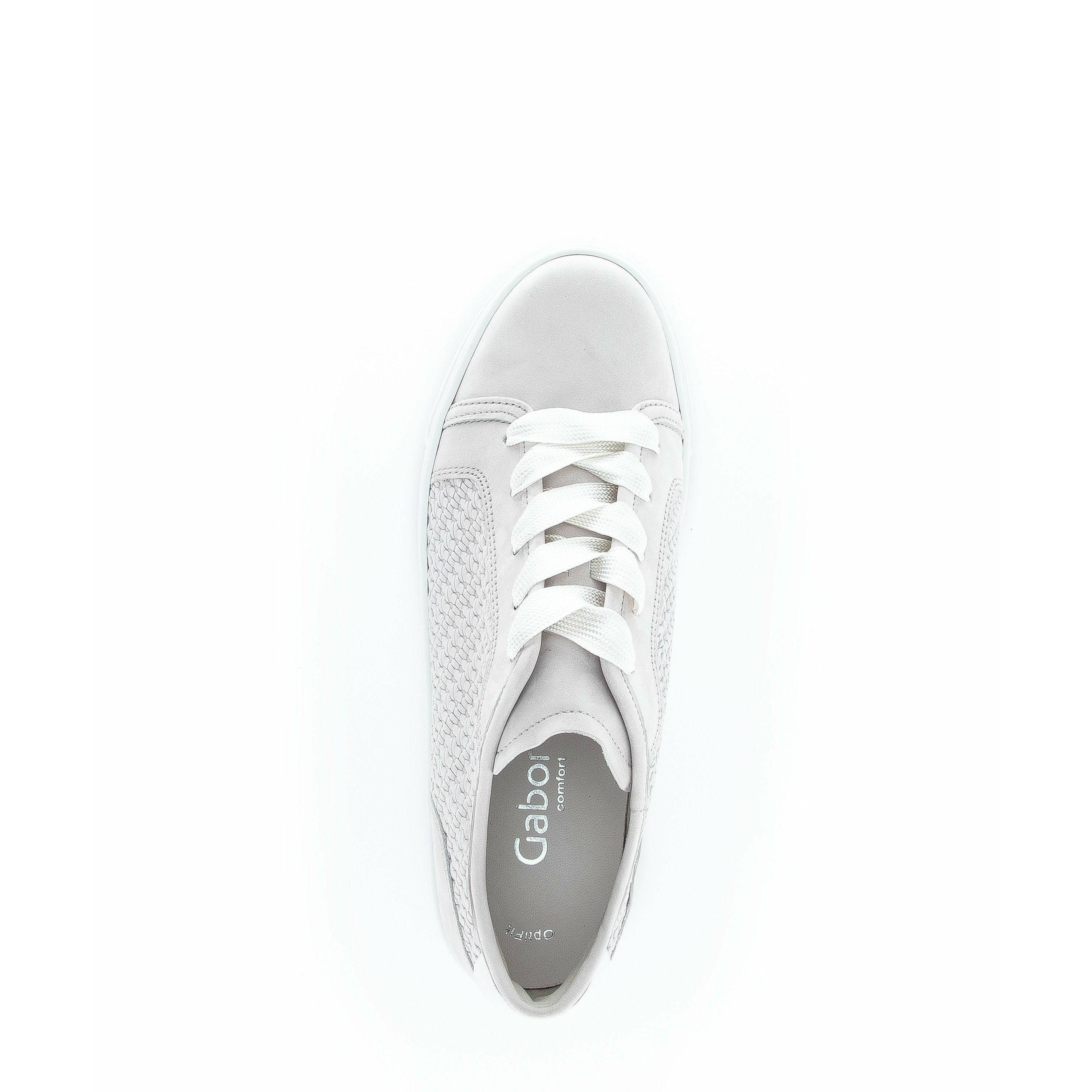 Gabor Woven Detail Trainer in Light Grey - Wardrobe Plus