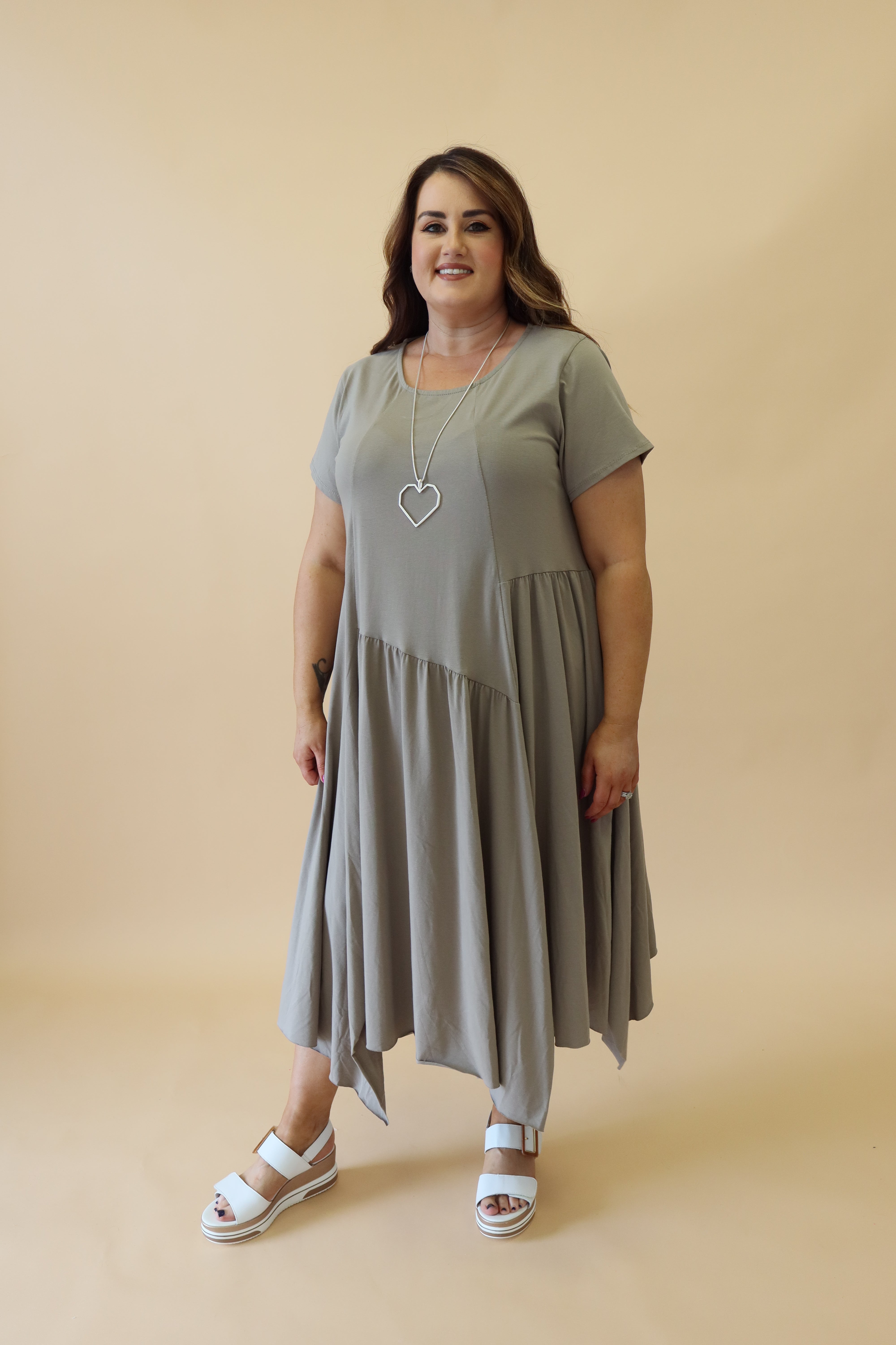 Tessa Dress in Taupe