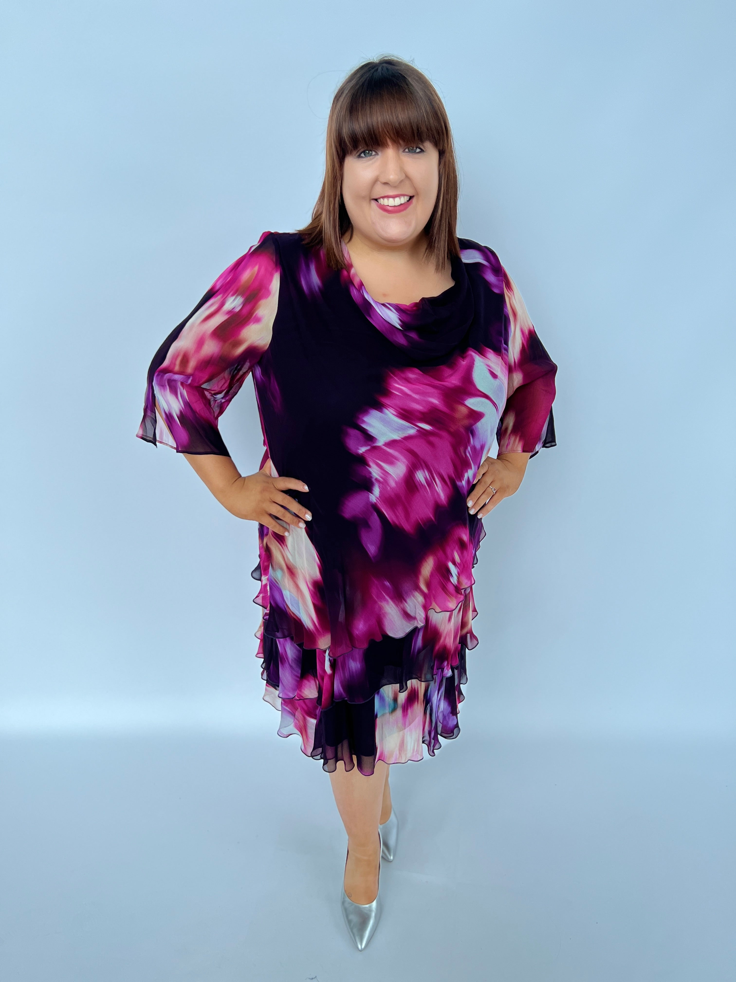 Godske Dress in Watercolour Pink