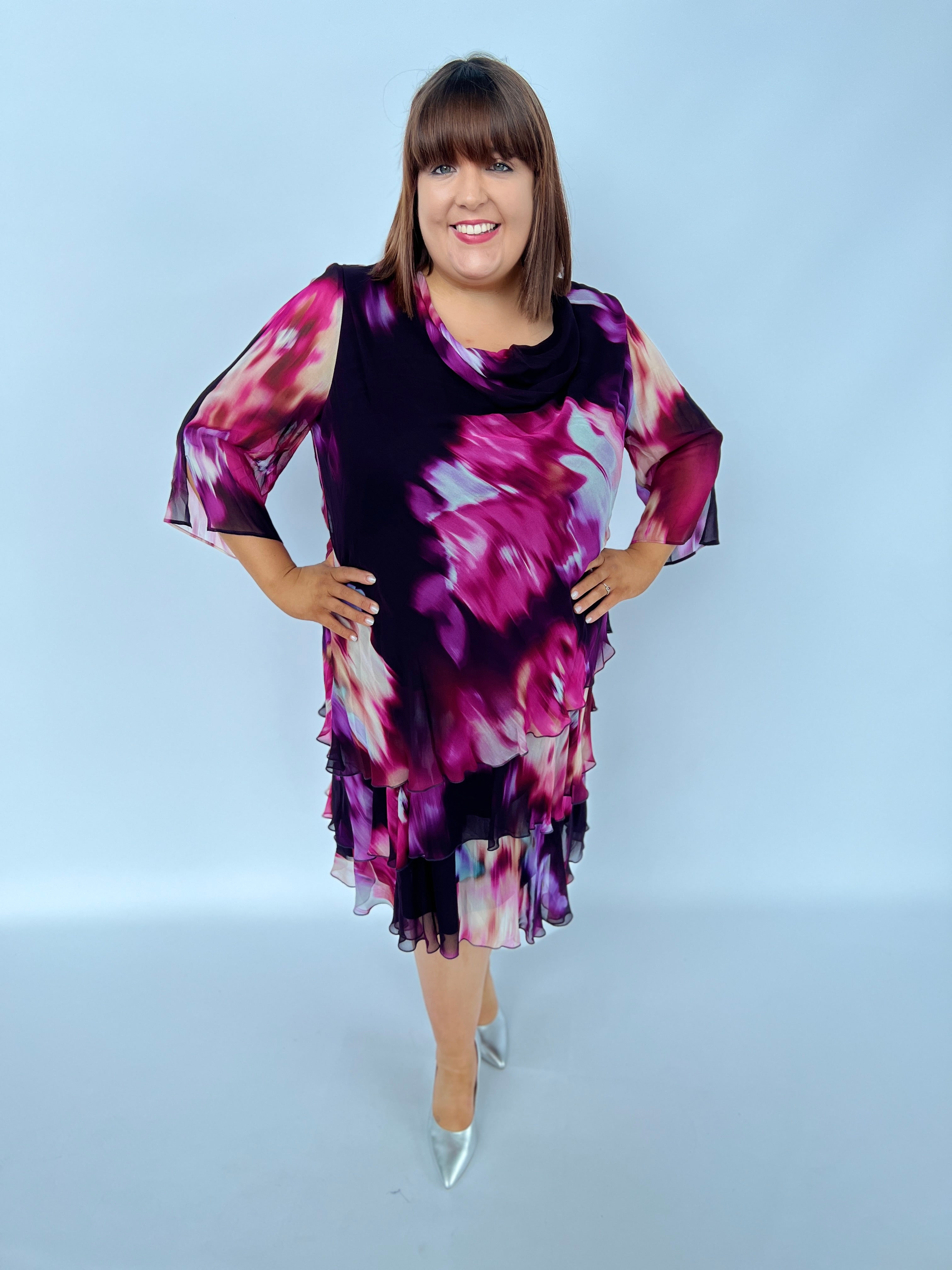 Godske Dress in Watercolour Pink